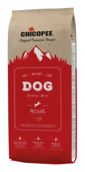 Chicopee Pro-Nature-Line - Пълноценна храна за активни израснали кучета /ловни и спортуващи/, с пилешко и ориз, 20 кг