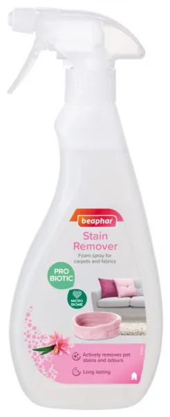Beaphar Stain Remover Probiotic - Спрей за петна и миризми с пробиотик, с аромат на лилиум, 500 мл.