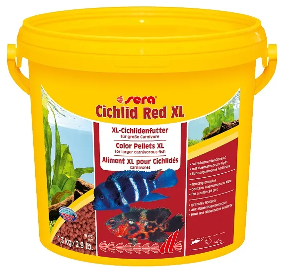 Sera Cichlid Red XL- Основна храна за големи месоядни цихлиди, 1000 мл.
