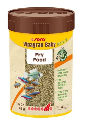 Sera Vipagran Baby Nature - Пълноценна храна млади рибки и основна за всички под 4 см.