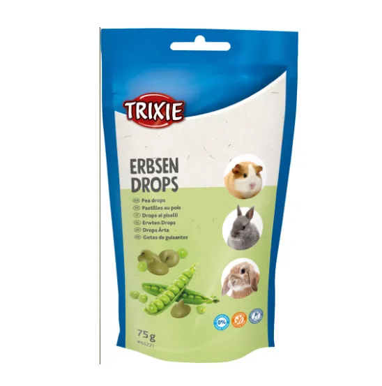 Trixie Pea Drops Small Animals - Вкусно лакомство за гризачи - хапки с грах и витамини, 75 гр.