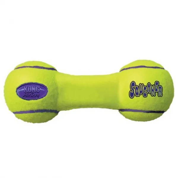 Kong Small Air Squeaker Dumbbell - Забавна кучешка играчка за дъвчене - дъмбел, 14 см.