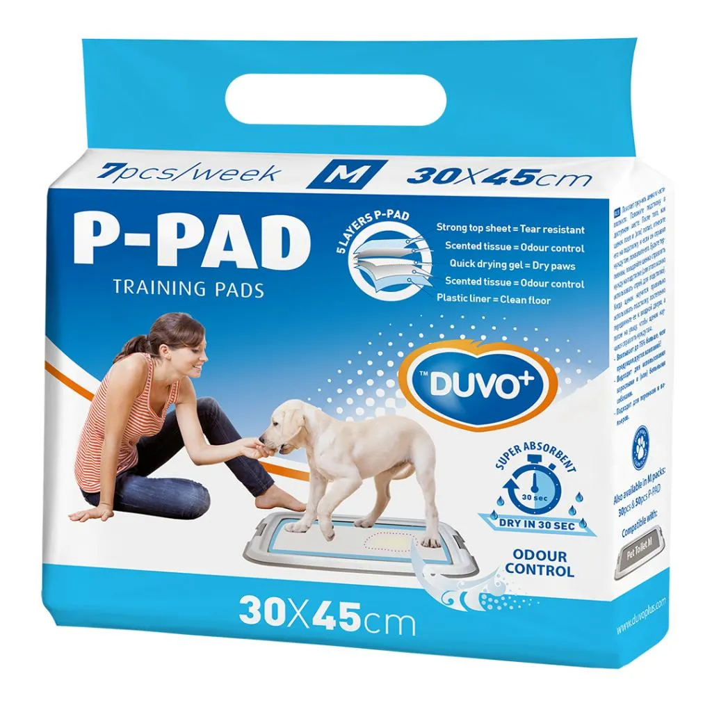 Duvo Plus P-PAD Medium - Памперси подложки за кучета , 30/45 см.,7 броя 2
