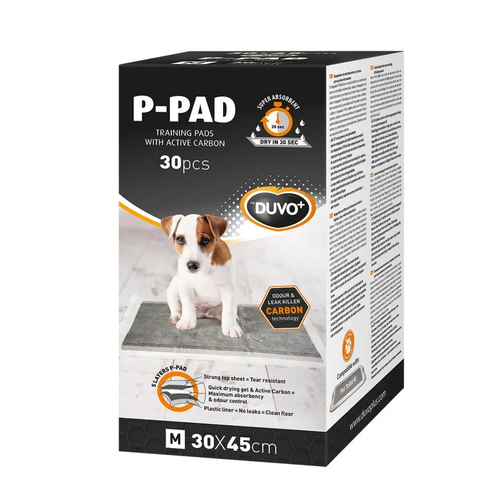 Duvo Plus P-PAD Carbon Medium - Високо абсорбиращ памперс подложка за кучета ,30/45 см - 30 броя 2