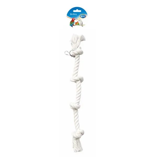 Duvo Plus Plaited cotton rope - Забавна играчка за папагали - въже с четири възела, 50 см.