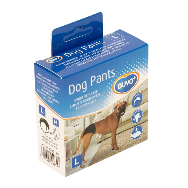 Duvo Plus L- Хигиенни гащи за разгонени женски кучета, 40-90 см.