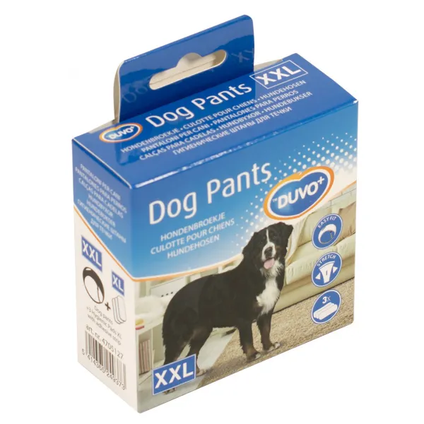 Duvo Plus XXL- Хигиенни гащи за разгонени женски кучета, 60-70 см./10 броя