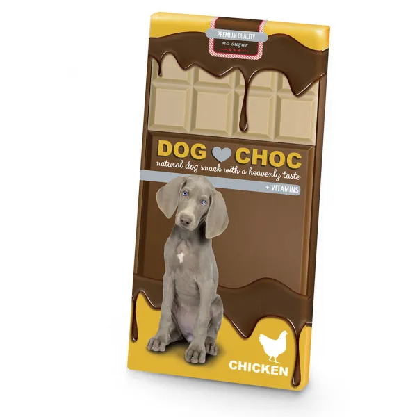 Duvo Plus - Лакомство за кучета - вкусен шоколад за с пиле, 100 гр./3 броя