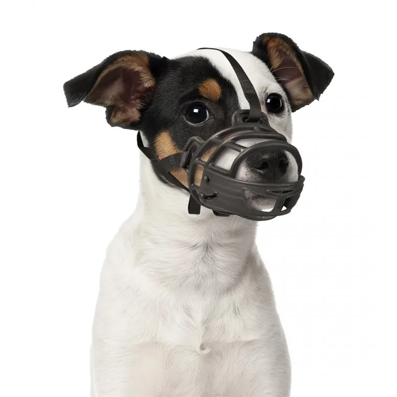 Duvo Plus Rubber Small - Намордник за кучета, черен/червен,61-70 см. 3