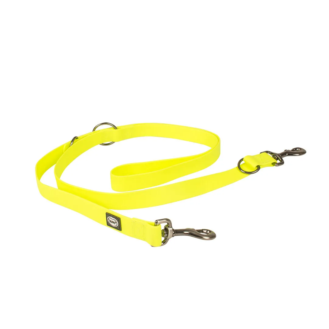 Duvo Plus Explor South PVC Neon - Повод неонов с висока видимост за кучета, 100 см / 20 мм - жълт