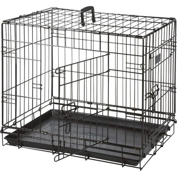 Flamingo Dog Cage Small - Метална транспортна клетка за кучета с две врати, 63 х 43 х 49см. 1