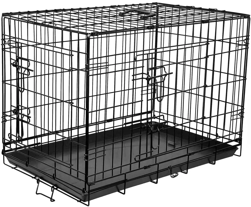 Flamingo Dog Cage Medium - Метална транспортна клетка за кучета с две врати, 77x47x54 см. 2