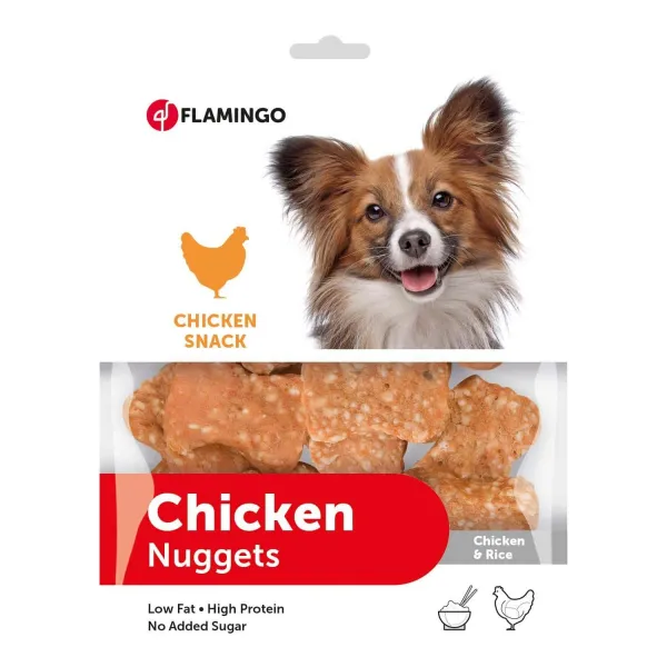 Flamingo Chick`n Snack Chick`n Rice - Вкусно лакомство за кучета , снакс от кокалчета с пиле и ориз, 400 гр.