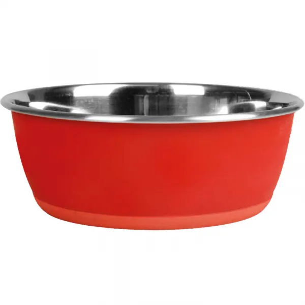 Flamingo Feeding Bowl - Метална купа за храна и вода за кучета , 500 мл./13 см. - червена