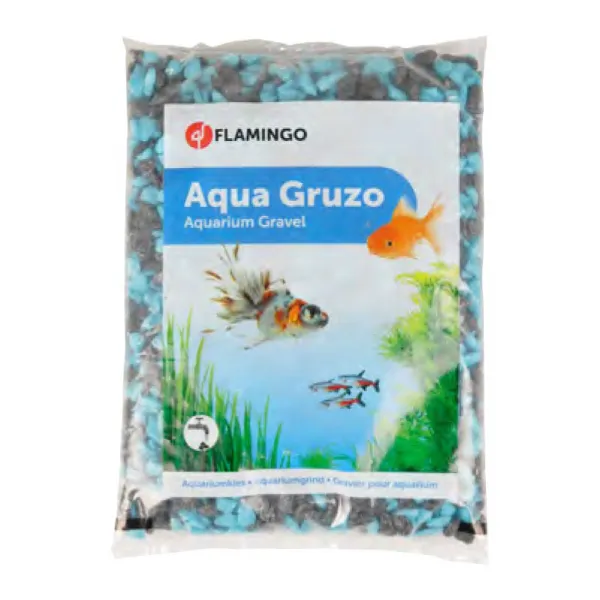 Flamingo Gravel - Камъни / грунд за аквариуми, 1 кг./синьо-черен