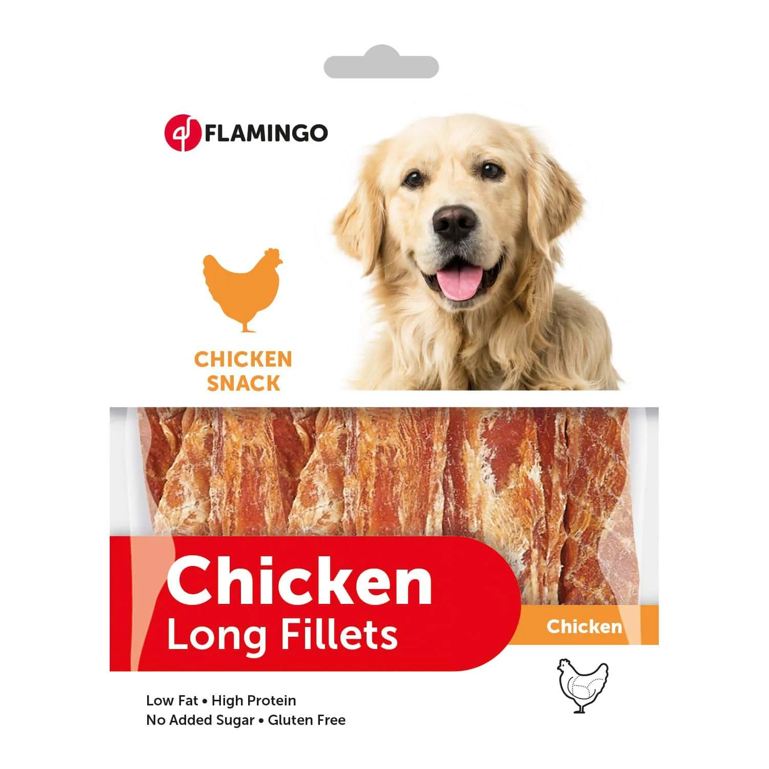 Flamingo Chick and Snack Long - Вкусно лакомство за кучета , снакс с пилешко месо, 170 гр.