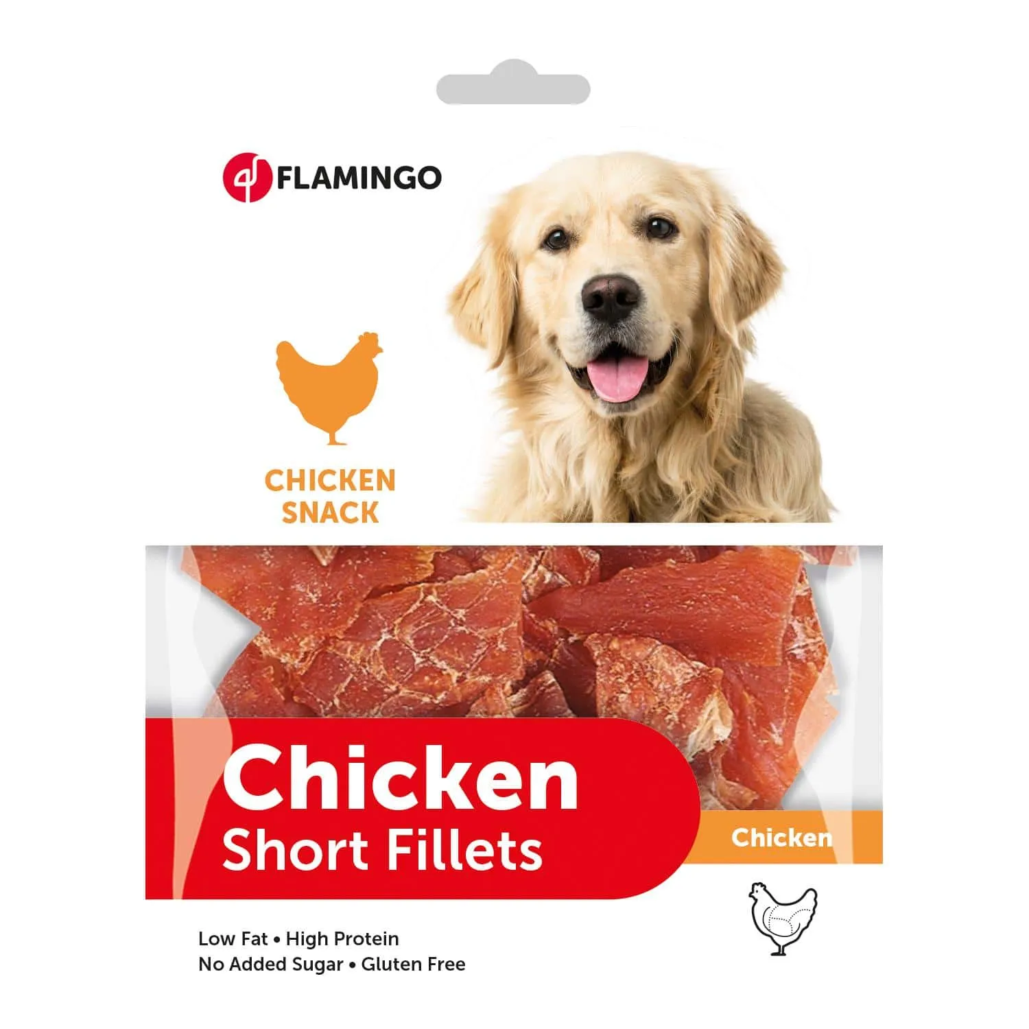 Flamingo Chick and Snack Short - Вкусно лакомство за кучета , снакс с пилешко месо, 170 гр.