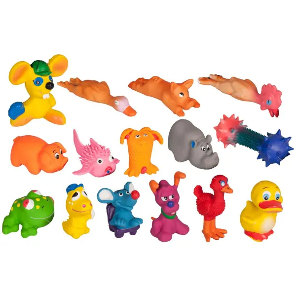 Flamingo Jog Toys - Латексова играчка за кучета, 7 см./различни модели
