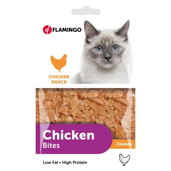 Flamingo Chick’n Snack Pure Chicken - Вкусно лакомство за котки, хапки от пилешко месо, 85 гр.