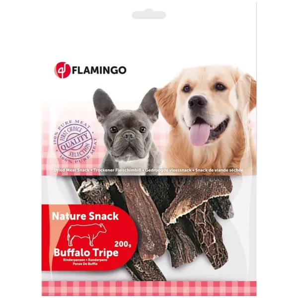 Flamingo Buffalo tripe - Лакомство за кучета , вкусни хапки с говеждо шкембе, 200 гр./2 пакета