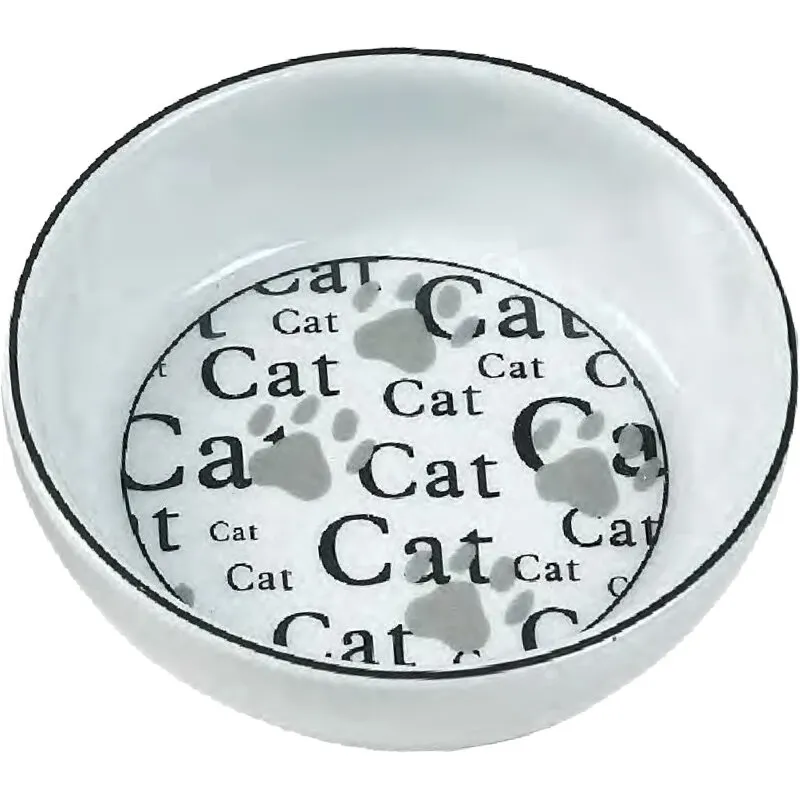 Flamingo cat bowl - Керамична купа за храна и вода за котки, 13 см.