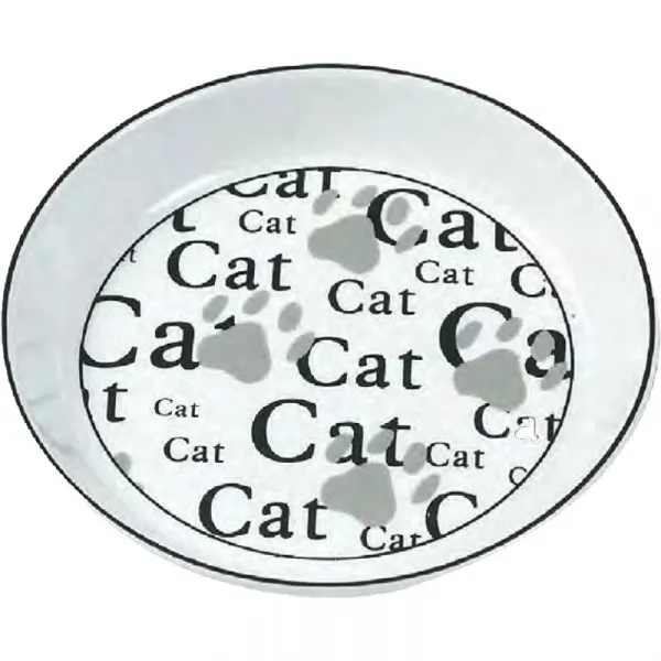 Flamingo cat bowl - Керамична купа за храна и вода за котки, 16 см.