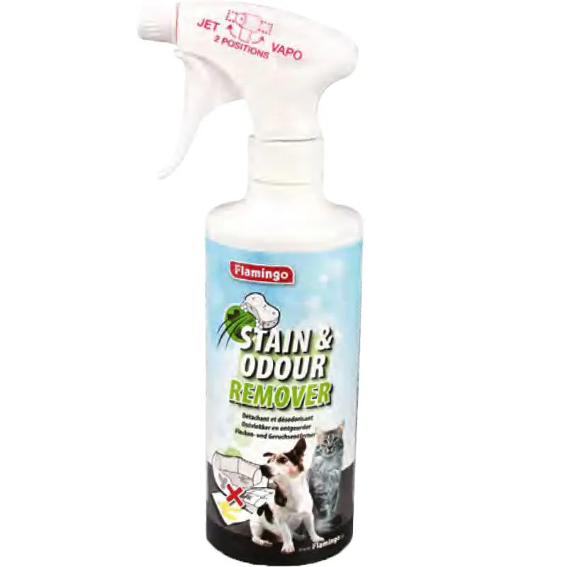 Flamingo stain and odour remover - Препарат за премахване на петна и миризми от кучета и котки, 500 мл.