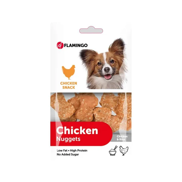 Flamingo Chick and Snack  - Лакомство за кучета , снакс вкусни хапки с пилешко и ориз , 85 гр./2 пакета