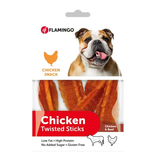 Flamingo Chick'n Snack sticks - Лакомство за кучета , вкусни пръчици с пилешко месо, 55 гр. 2 пакета