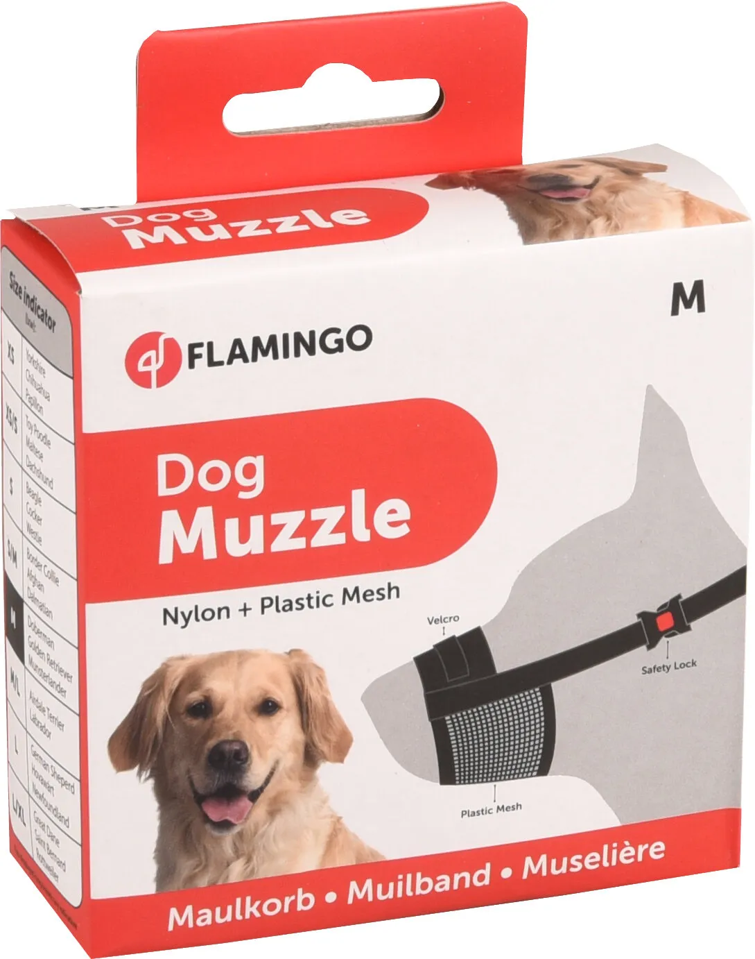 Flamingo muzzle Medium - Регулируем намордник за кучета дължина - 40-67 , обиколка на носа 24 -30 см  2