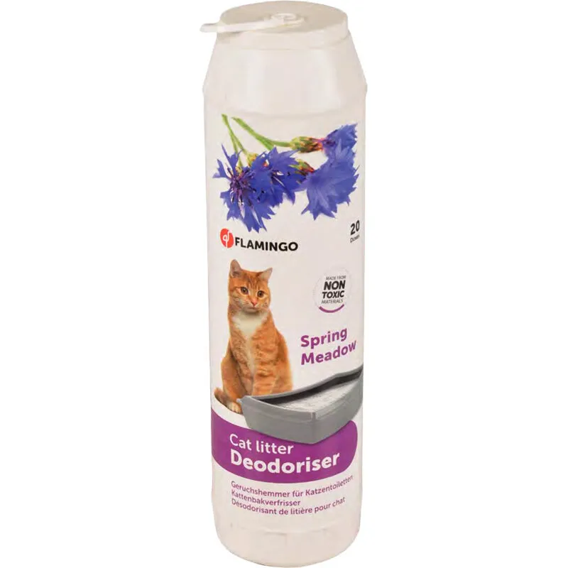 Flamingo Deo cat Spring - Ароматизатор, дезодорант за котешки тоалетна, 750 гр.