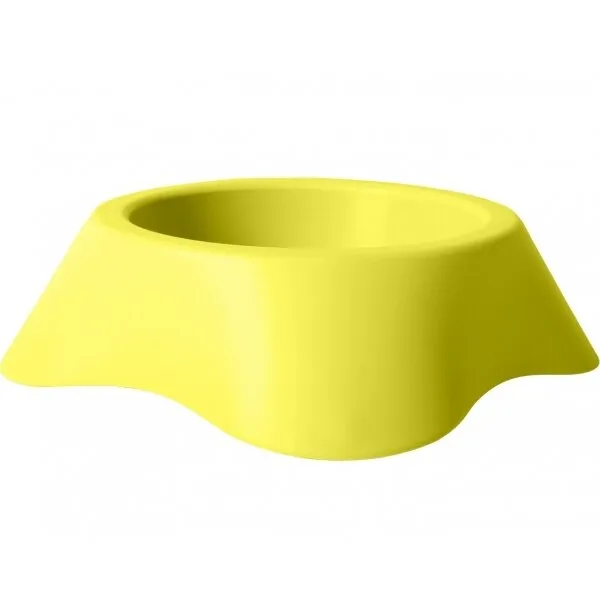 Duvo Plus Bowl - Пластмасова купа за храна и вода за кучета и котки, 1000 мл. - жълта