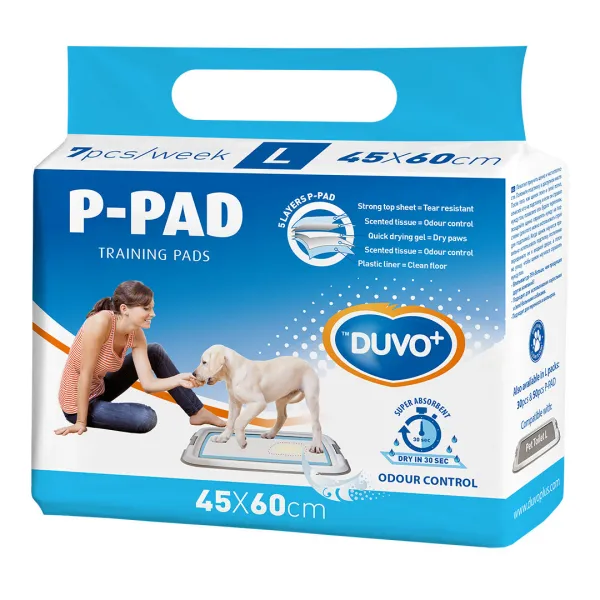 Duvo Plus P-pad Large - Памперс подложки за кучета, 45/60 см./ 50 броя