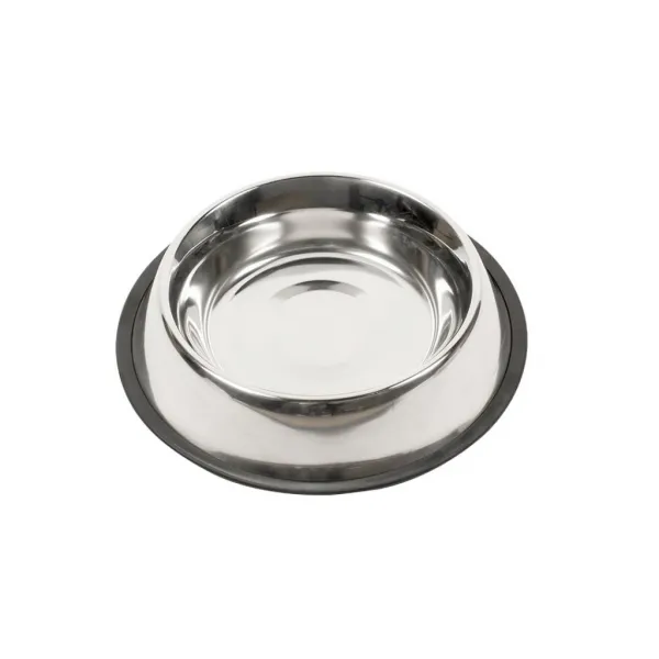 Duvo Plus Bowl - Метална купа за храна и вода за кучета с гума против плъзгане, 950 мл