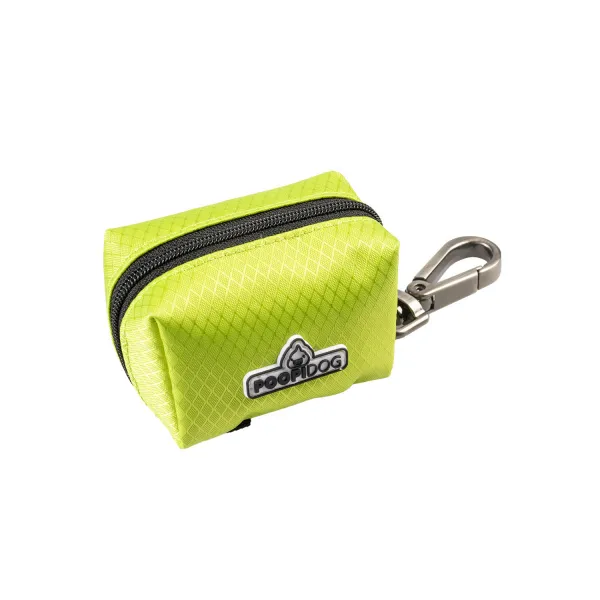 Duvo Plus - Чантичка за хигиенни торбички за изпражнения POOPIDOG -зелена,14х7х6 см.