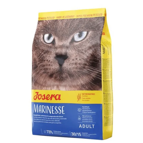 Josera Cat Marinesse - Пълноценна суха храна за израснали котки с непоносимост към много храни, с месо от сьомга, 2 кг.