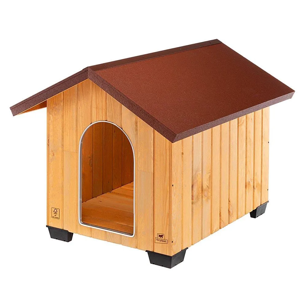 Ferplast Domus XL- Голяма дървена къща за кучета, 92 x 111,5 x h 90 см. 1
