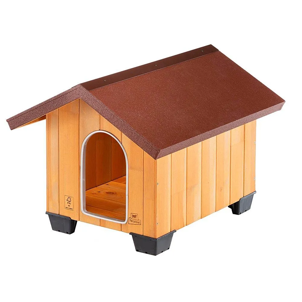 Ferplast Domus Small - Дървена къща за кучета, 60,5 x 73,5 x h 54,5 см. 1