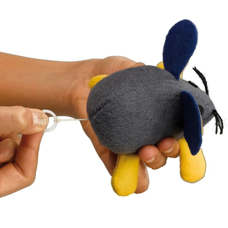 Ferplast Cloth mouse spring - Забавна котешка играчка - вибрираща мишка, 10 / 5,5 см - ø 11 см. 2