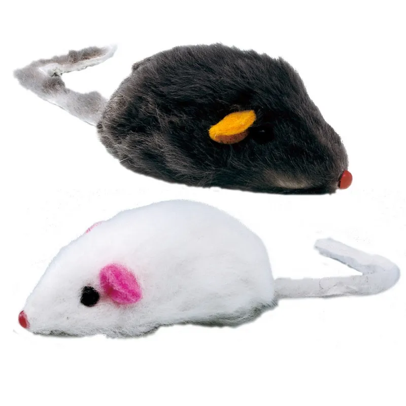 Ferplast Cat toy-Забавна играчка за котки, плюшени мишки 2 броя, 5 см. 2