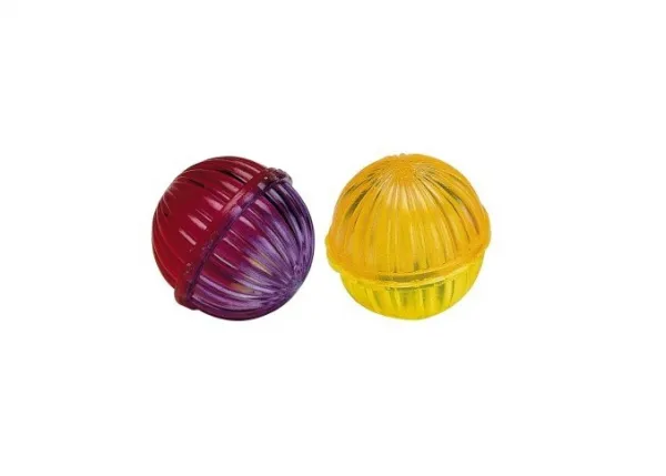 Ferplast Translucent balls  - Играчка за кучета и котки, пластмасови топчета 2 броя със звънче, 4 см. 1