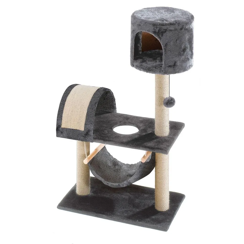 Ferplast Scratching post- Котешка катерушка на два етажа с място за почивка,хамак,драскалка и топче за игра, 59 / 34 / 104 см. 1