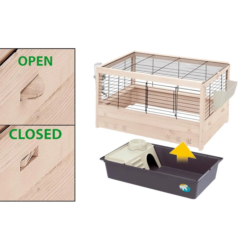 Ferplast - Cage Arena 80 - Клетка за морски свинчета, зайци и други малки гризачи - размер 82 x 52 x 45,5 см 2