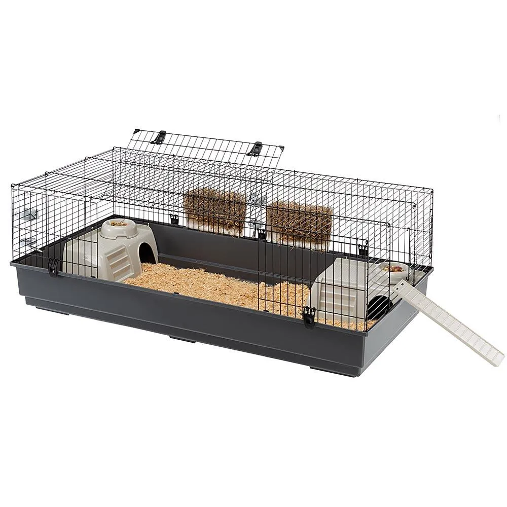 Ferplast - Cage Rabbit 140 - Оборудвана клетка за зайци и други гризачи с отваряща се предна врата,  140 х 71 х 51 см. 3