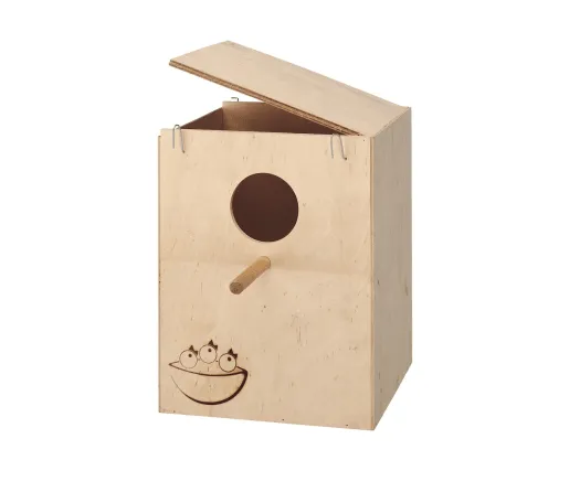 Ferplast Nido XLarge - Дървена къщичка гнездилка за птици, 26 / 25 / 33 см. 1