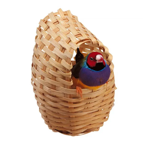 Ferplast Wicker nest - Плетено гнездо за канарчета, екзотични и малки птици,  8,5 / 11,5 cm - ø 10,6 см. 1