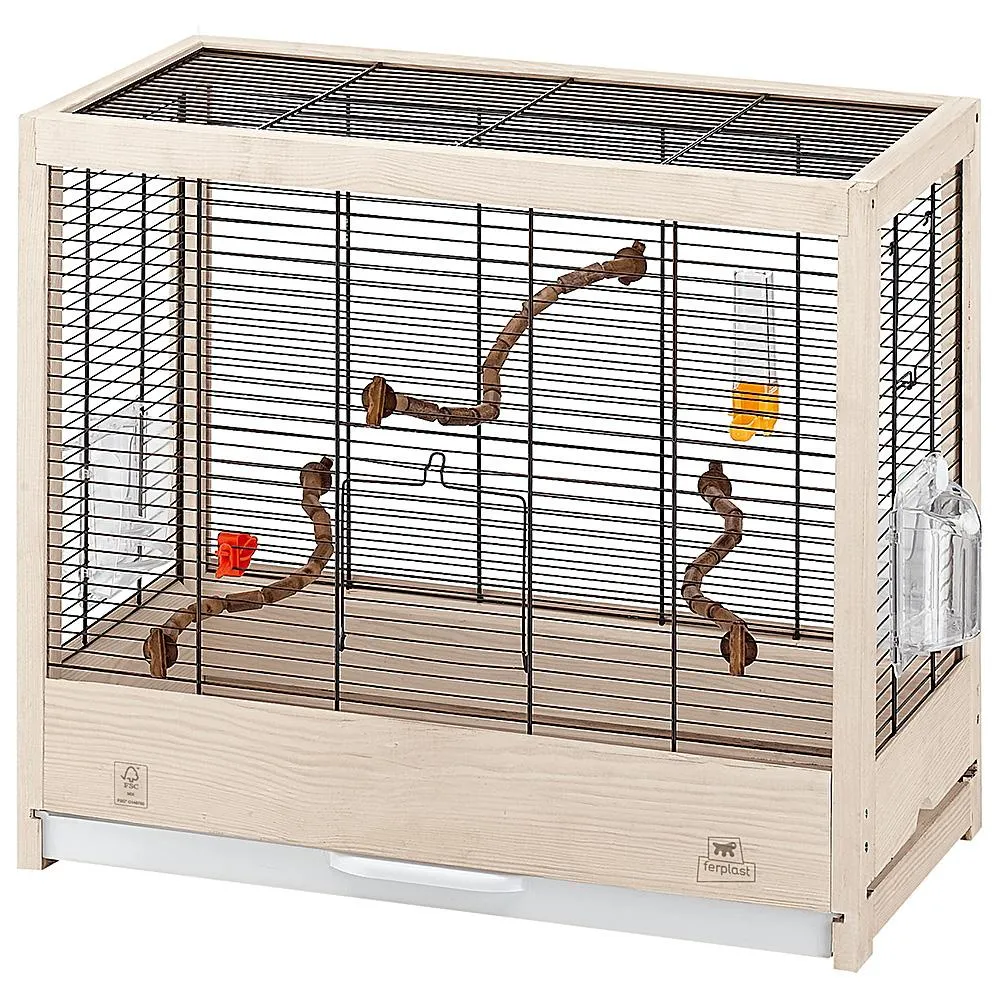 Ferplast - Canto Canary and small exotic bird cage - Оборудвана клетка за канарчета, екзотични и други малки птици, 71 х 38 х 60,5 см. 5