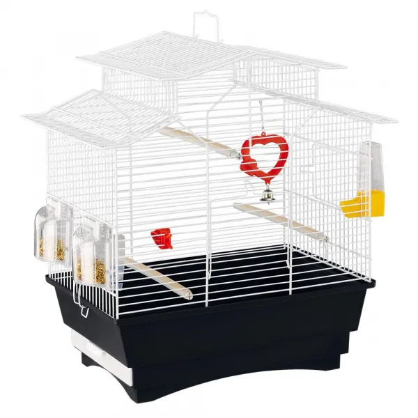 Ferplast - Cage Pagoda - Оборудвана клетка за канарчета, екзотични и други птици - размер 47 x 29,5 x 50 см. 1