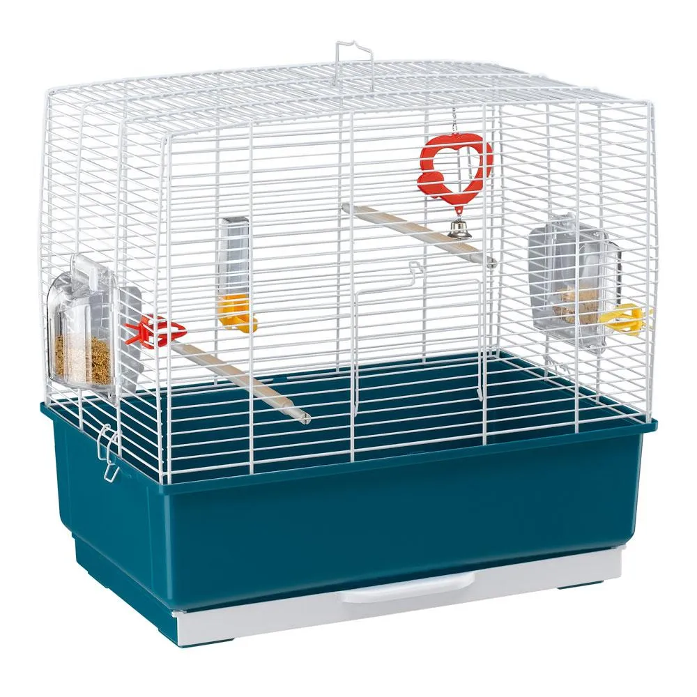 Ferplast - Cage Rekord 3 White - Оборудвана клетка за канарчета, екзотични и други малки птици - размер 49 х 30 х 48,5 см. 1