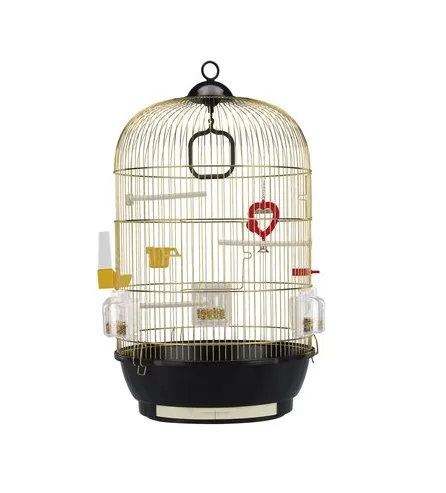 Ferplast - Cage Diva Black - Оборудвана клетка за канарчета, екзотични и други малки птици - размер Ø 40 x H 65 см. 1